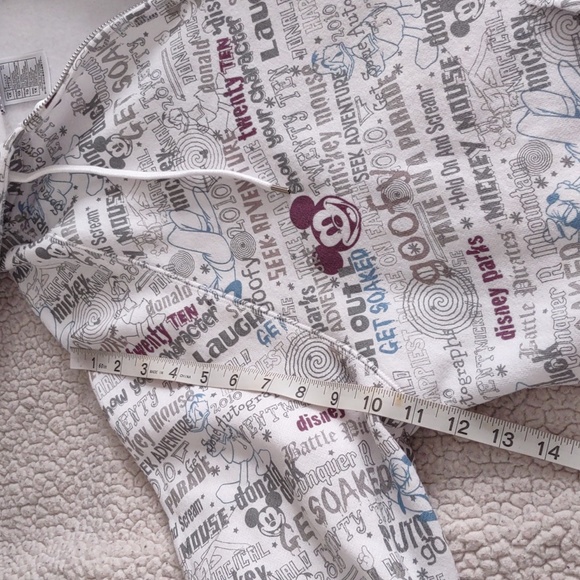 Walt Disney World Disneyland Resort 1X 2010 Word Print Full Zip Embroider Hoodie - Picture 7 of 15